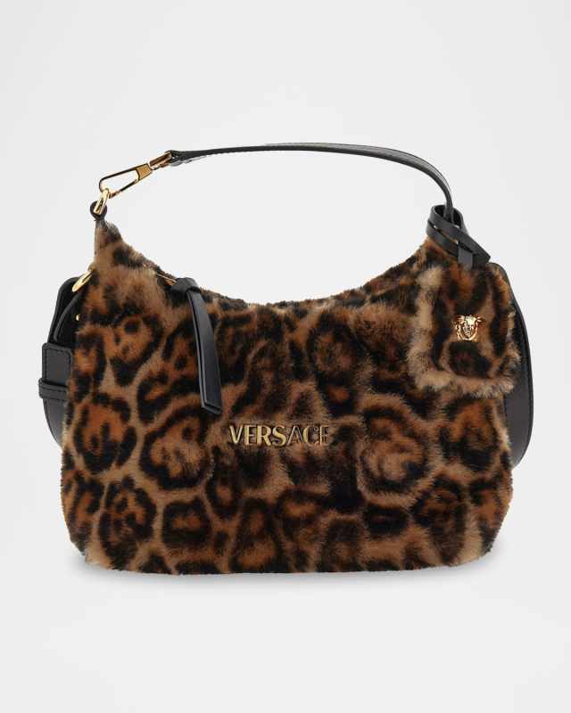 Animal-Print Faux Fur Hobo Bag